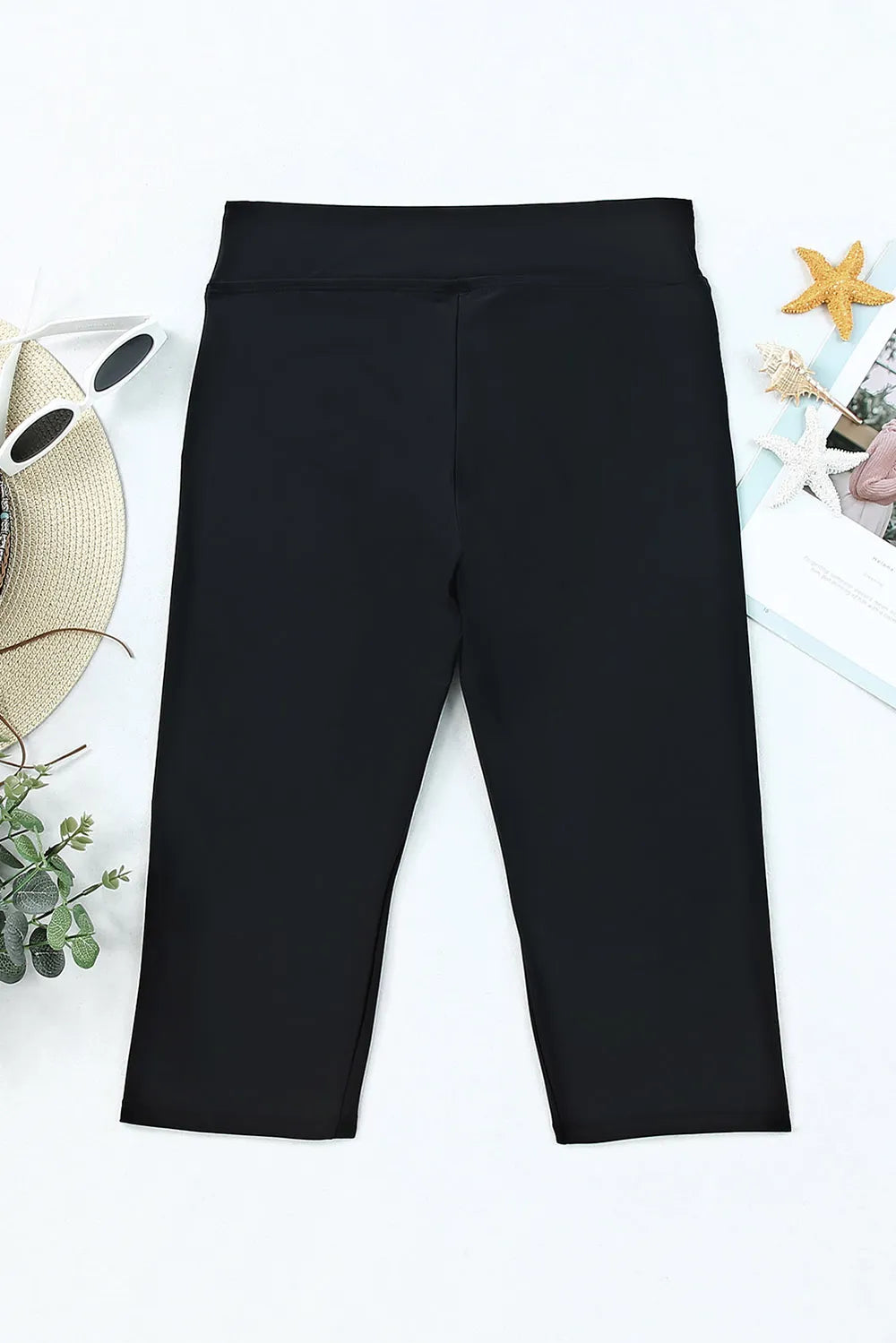 High Waist Stretch Swim Shorts for Women - 82% Polyamide, 18% Elastane, Comfortable Fit