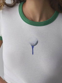 Trendsi Graphic Round Neck Short Sleeve T-Shirt - Slightly Stretchy, Opaque Fabric, 95% Polyester - Store 42