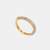 18K Gold-Plated Inlaid Zircon Ring White