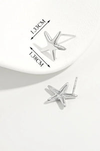 925 Sterling Silver Star Stud Earrings