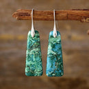 Elegant Copper Natural Stone Earrings - 1 Pair 18K Gold-Plated & Platinum-Plated Design - Store 42