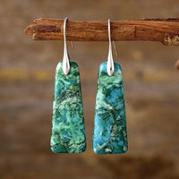 Elegant Copper Natural Stone Earrings - 1 Pair 18K Gold-Plated & Platinum-Plated Design - Store 42