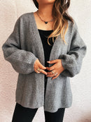 Open Front Long Sleeve Cardigan