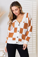 Angel Wings Double Take Button-Up V-Neck Dropped Shoulder Cardigan - Store 42