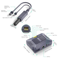 EDUP SK0091 Starlink Mini 12V 180W 5-in-1 Adapter Kit with USB & Type-C for Remote Connectivity
