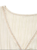Decorative Button V-Neck Sleeveless Midi Tank Dress
