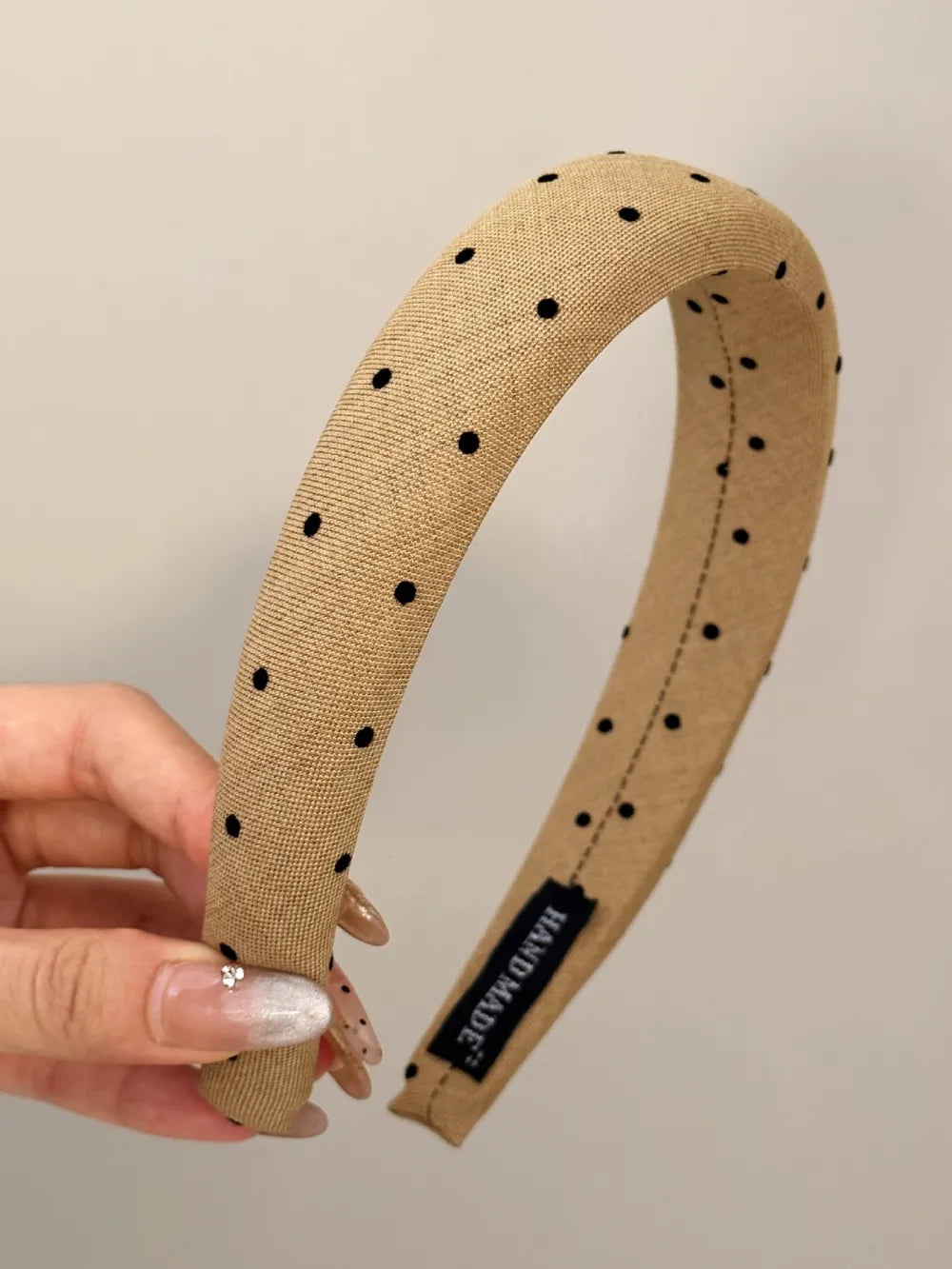 Trendy Polka Dot Wide Headband for Women - Stylish Polyester Hair Accessory - 1.2 In Width