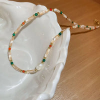 Alloy Pearl Beaded Necklace