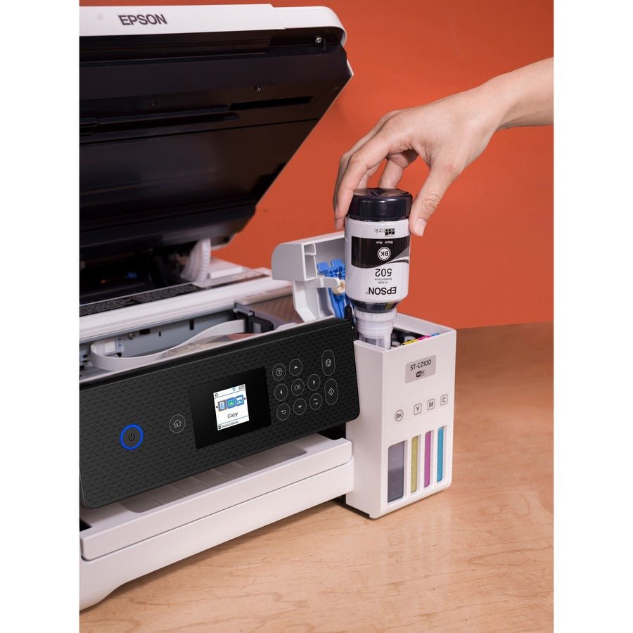 Epson WorkForce ST - C2100 WiFi Supertank Color Printer, 5200 Pages, Fast Printing & 2 - Sided Printing - Store 42