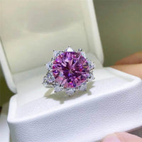 10 Carat Moissanite Zircon 925 Sterling Silver Ring - Store 42