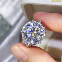10 Carat Moissanite Ring in 925 Sterling Silver with Certificate and Warranty - Store 42