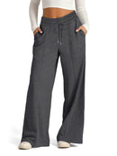 Full Size Drawstring Relaxed Fit Wide Leg Pants Plus Size - Store 42