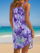 Full Size Printed Scoop Neck Mini Cami Dress Plus Size - Store 42