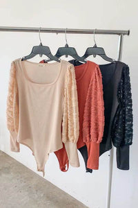 And The Why Textured Puff Sleeve Bodysuit - Store 42