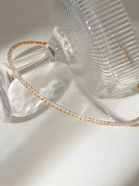 Elegant 18K Gold-Plated Stainless Steel Necklace with Zircon Inlay - Timeless Jewelry Piece - Store 42