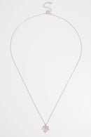 925 Sterling Silver Zircon Maple Leaf Necklace