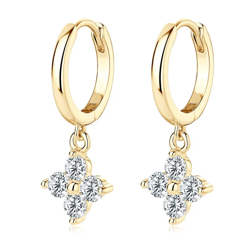 Elegant 925 Sterling Silver & Moissanite Hoop Drop Earrings - 0.8 Carat Sparkle