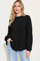Basic Bae Full Size Ribbed Round Neck Long Sleeve T-Shirt - Store 42