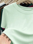 Slightly Stretchy 100% Polyester Crew Neck Short Sleeve T-Shirt for Everyday Comfort - Store 42