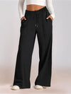 Full Size Drawstring Relaxed Fit Wide Leg Pants Plus Size - Store 42