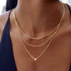 18K Gold-Plated Layered Necklace Gold One Size