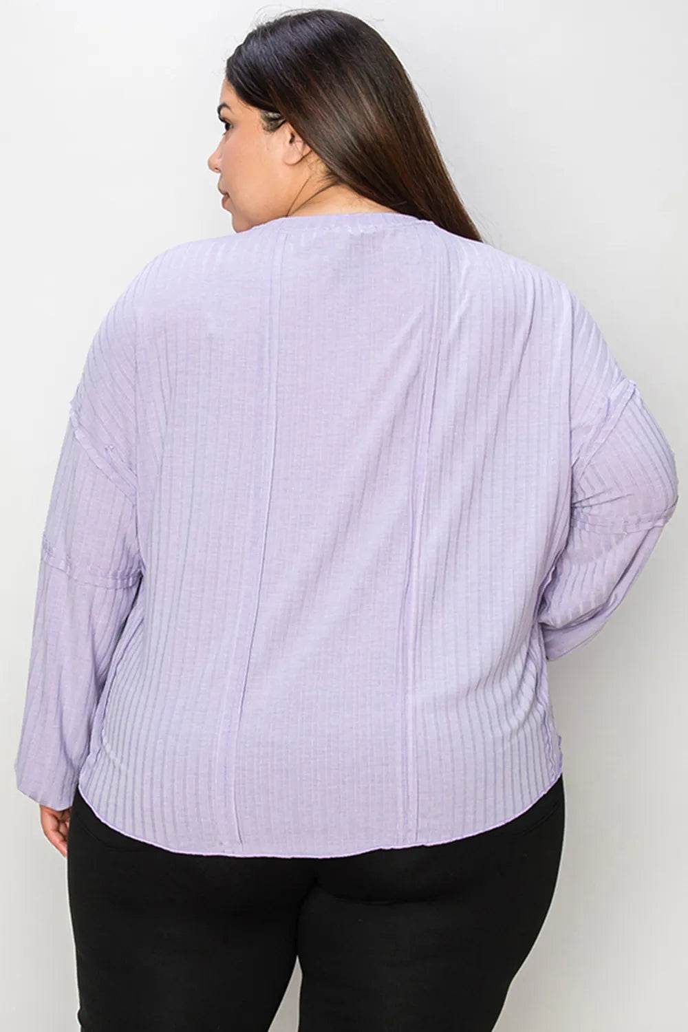 Basic Bae Full Size Ribbed Round Neck Long Sleeve T-Shirt - Store 42