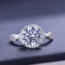 3 Carat 925 Sterling Silver Moissanite Ring Silver