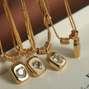 18K Gold-Plated Zircon Heart Necklace