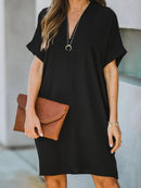 V-Neck Short Sleeves Dress