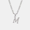 Titanium Steel Letter Pendant Necklace Style M One Size