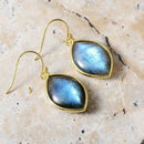 Elegant Copper Teardrop Earrings with Imperial Stone - Unique Artisan Jewelry - Store 42