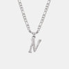 Titanium Steel Letter Pendant Necklace Style N One Size
