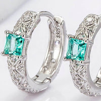 Elegant 925 Sterling Silver Inlaid Zircon Earrings - Dazzling Design, Imported Quality - Store 42