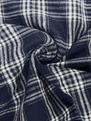Plaid Wide Leg Drawstring Pants