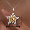 Stainless Steel Zircon Star Necklace Gold and Silver One Size