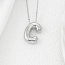 Copper Bubble Letter Pendant Necklace Style C One Size