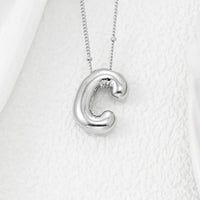 Copper Bubble Letter Pendant Necklace Style C One Size