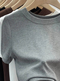 Slightly Stretchy 100% Polyester Crew Neck Short Sleeve T-Shirt for Everyday Comfort - Store 42