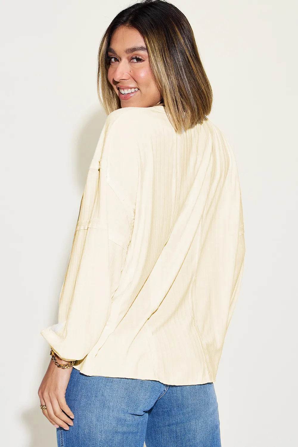 Basic Bae Full Size Ribbed Round Neck Long Sleeve T-Shirt - Store 42