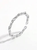 Elegant 925 Sterling Silver Knot Shape Open Ring - Perfectly Crafted for Timeless Style - Store 42
