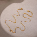 Moving Crystal Bar Necklace and Ring Jewelry Set