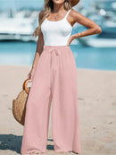 Full Size Drawstring Waist Wide Leg Pants Plus Size - Store 42
