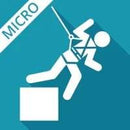 Illustration of a worker using fall protection equipment, representing the Brand Fall Protection Micro Training Course by My Store. This image highlights essential rooftop safety knowledge designed for confident work at heights.