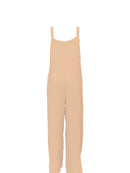 Full Size Casual Wide Leg Textured Overalls Plus Size