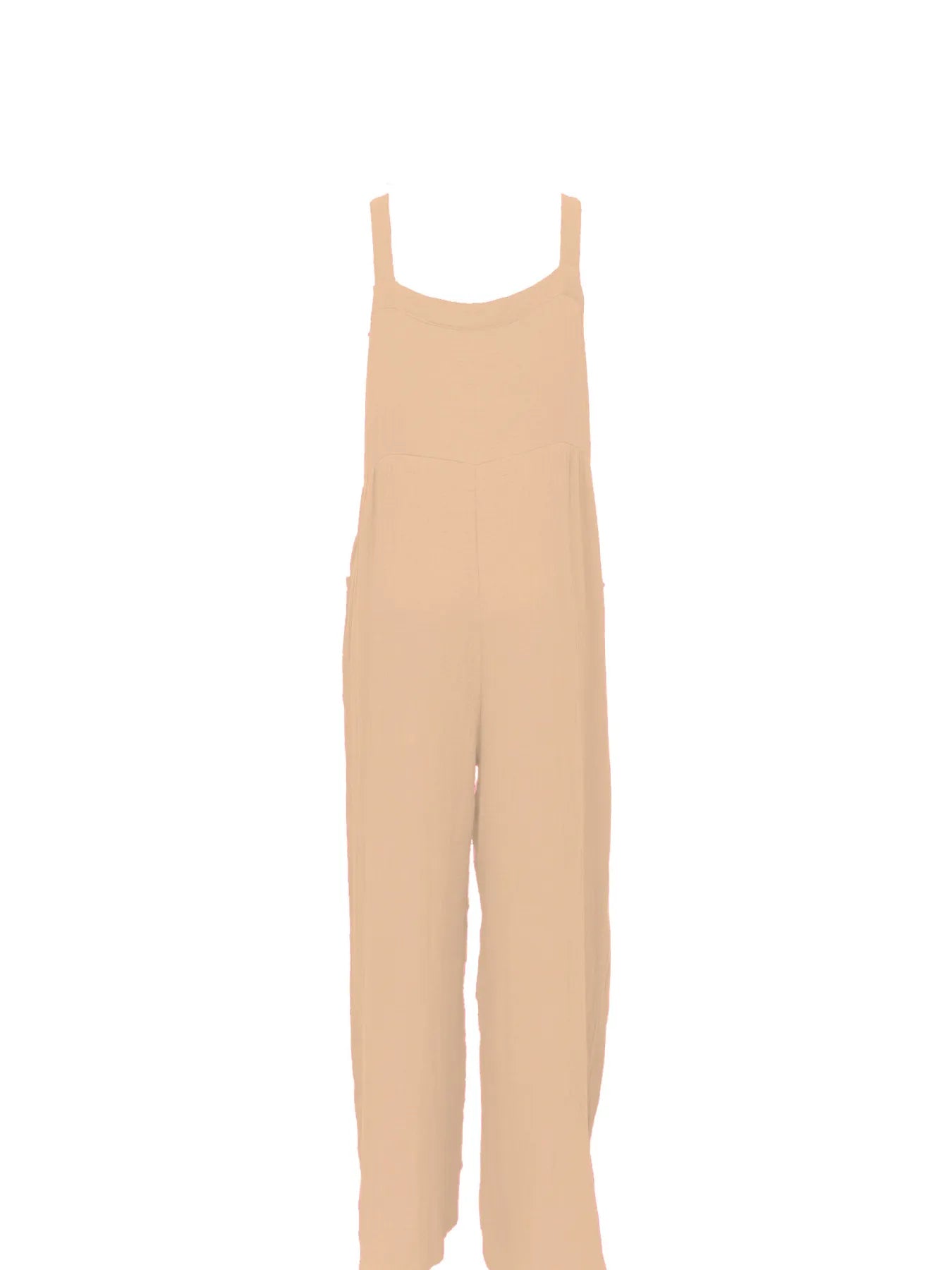 Full Size Casual Wide Leg Textured Overalls Plus Size