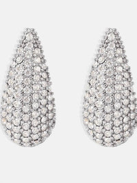 Elegant 18K Gold-Plated Stainless Steel Teardrop Earrings with Zircon Inlay - Store 42