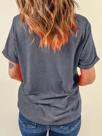 American Heart Graphic T-Shirt for Women - Soft Stretchy Round Neck Tee in Various Sizes - Store 42
