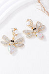 Handcrafted Natural Stone Bee Dangle Earrings in Alloy - Unique Nature-Inspired Jewelry - Store 42