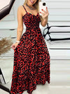 Full Size Leopard Print Spaghetti Strap Maxi Dress Plus Size - Store 42