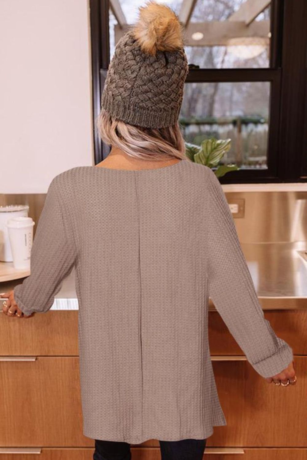 Chic Buttoned Boat Neck Long Sleeve Blouse - Solid Casual Style with Decorative Buttons